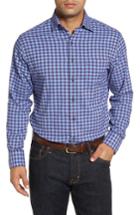 Men's Peter Millar Vedder Gingham Fit Performance Sport Shirt