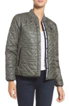 Women's Nike Quilted Down Bomber Jacket - Grey