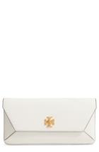 Tory Burch Kira Leather Envelope Clutch - White