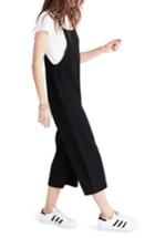 Women's Madewell Knit Wide Leg Overalls, Size - Black