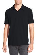 Men's James Perse Slim Fit Sueded Jersey Polo (xl) - Black