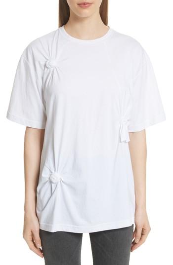 Women's Helmut Lang Knot Detail Tee - White