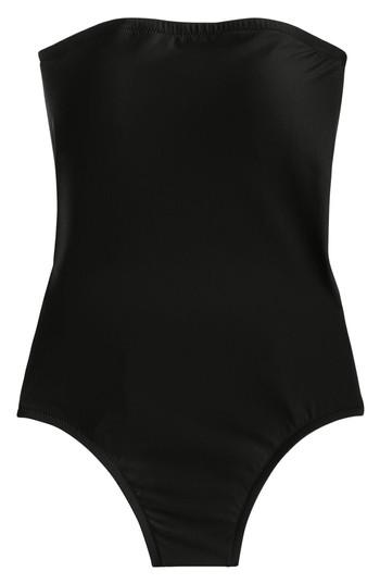 Women's J.crew Strapless Cross-back One-piece Swimsuit - Black