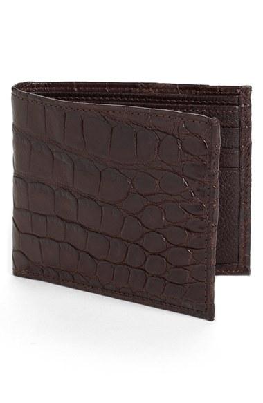 Men's Martin Dingman 'jameson' Matte Finish Genuine Alligator Billfold -