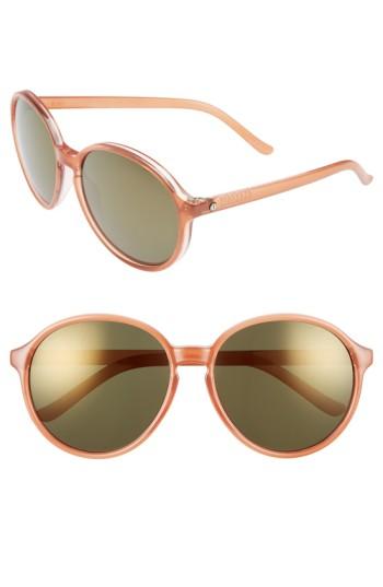 Women's Electric 'riot' 58mm Round Sunglasses - Calafia Rose/ Bronze Champagne