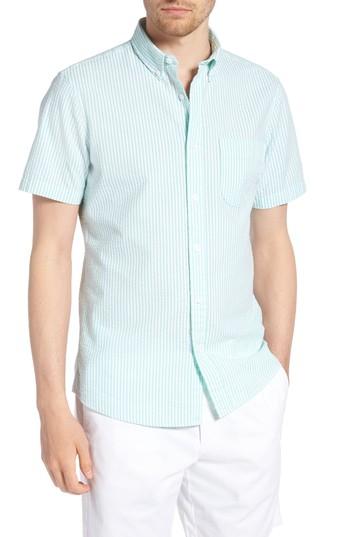 Men's 1901 Trim Fit Seersucker Short Sleeve Sport Shirt