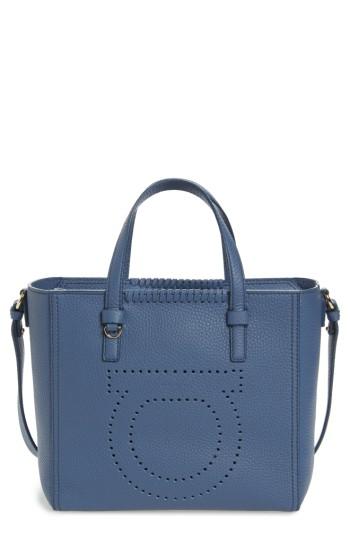 Salvatore Ferragamo Small Pebbled Leather Tote -