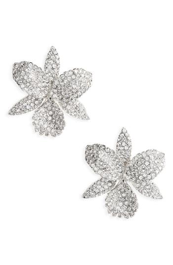 Women's Nina Large Orchid Swarovski Crystal Stud Earrings