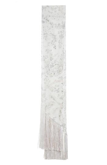 Women's Etro Maharaja Print Scarf With Fringe, Size - White