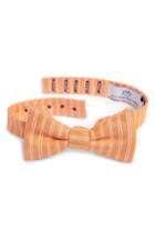 Men's Southern Tide Atlantic Horizontal Cotton & Silk Bow Tie, Size - Orange
