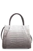 Nancy Gonzalez Small Aliza Genuine Crocodile Tote - Grey