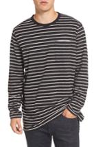 Men's French Connection Stripe Longline T-shirt, Size - Grey