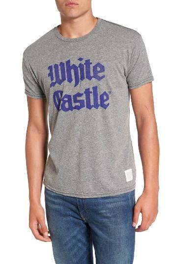 Men's Retro Brand White Castle Graphic T-shirt - Grey