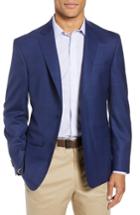 Men's John W. Nordstrom Traditional Fit Windowpane Wool Sport Coat L - Blue
