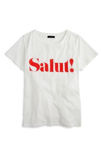 Women's J.crew Salut Tee, Size - White