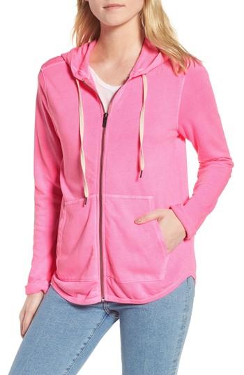 Women's Splendid Round Hem Hoodie - Pink