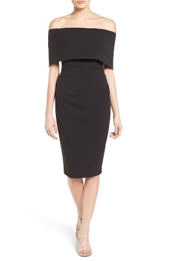 Women's Vince Camuto Popover Midi Dress - Black