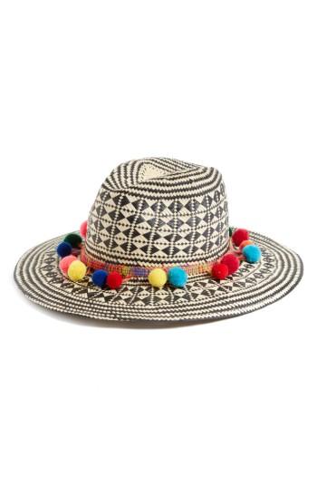 Women's Brooklyn Hat Co Phuket Pompom Safari Hat - Black