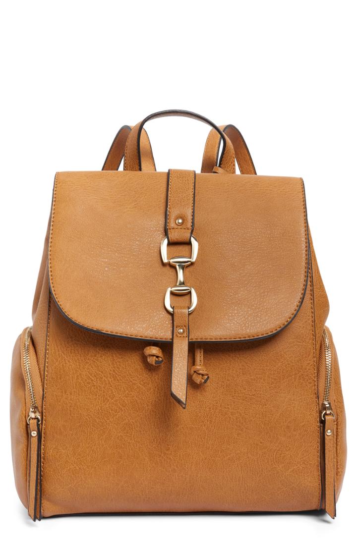 Sole Society Marah Faux Leather Backpack - Brown