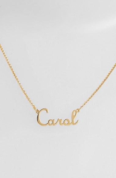 Women's Argento Vivo Personalized Script Name With Cross Necklace (nordstrom Online Exclusive)