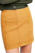 Women's We The Free By Free People Modern Denim Skirt - Metallic