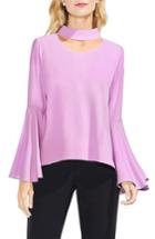 Women's Vince Camuto Choker Neck Bell Sleeve Blouse, Size - Pink