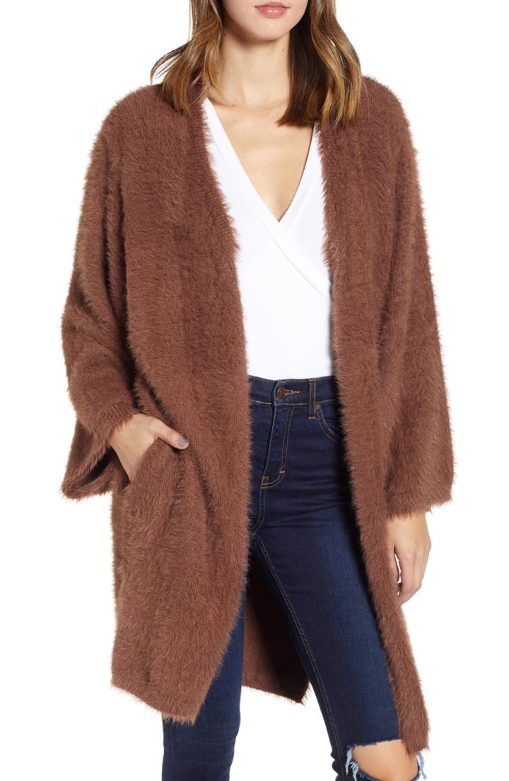 Women's Prima Eyelash Cardigan - Pink