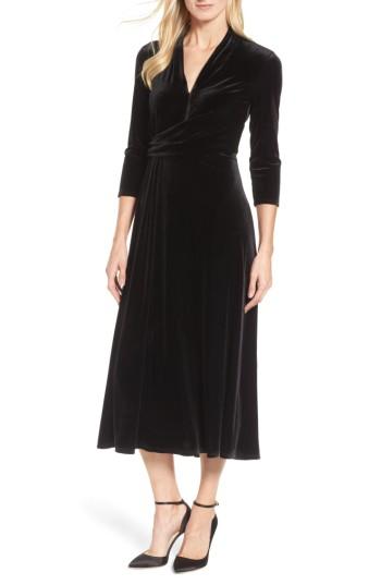 Women's Chaus Velvet Tea Length Dress