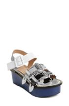Women's Toga Pulla Colorblock Triple Strap Platform Sandal Us / 40eu - Blue