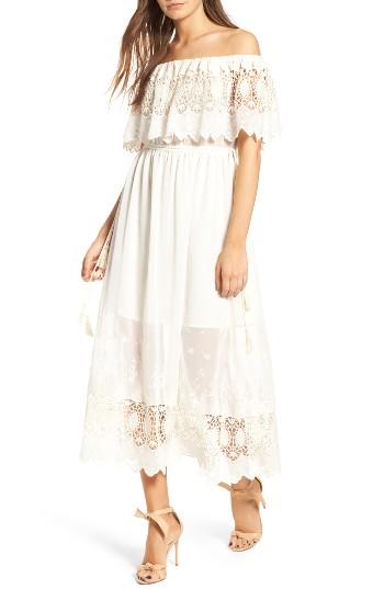 Women's Astr The Label Tatiana Off The Shoulder Dress - Ivory