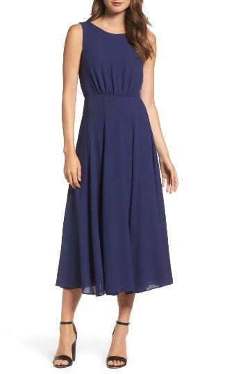 Women's Betsey Johnson Pebble Crepe Midi Dress