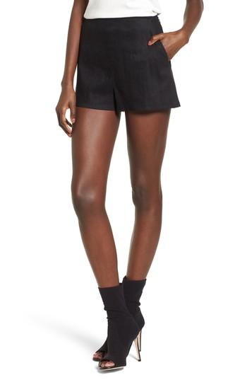 Women's Leith High Waist Linen Blend Shorts - Black