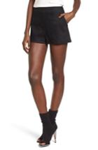 Women's Leith High Waist Linen Blend Shorts - Black
