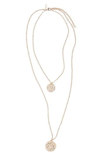 Women's Topshop Flower Two-strand Necklace