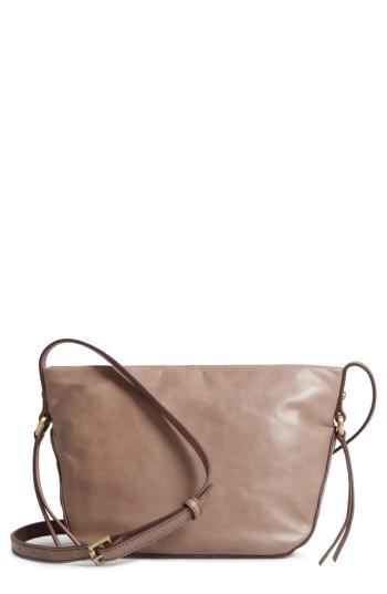 Hobo Muse Calfskin Leather Crossbody Bag - Grey