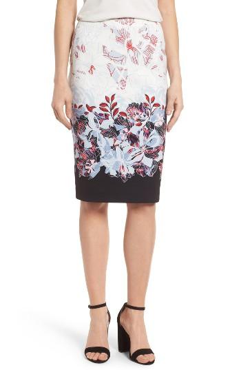 Women's Halogen Floral Print Pencil Skirt