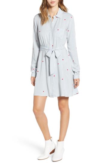 Women's Love, Fire Hattie Heart Shirtdress - Blue