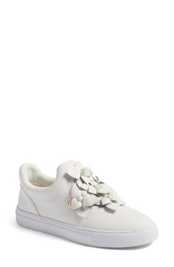 Women's Tory Burch Blossom Sneaker .5 M - White