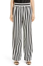 Women's Alice + Olivia Benny Stripe Wide Leg Pants - Black