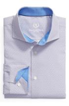 Men's Bugatchi Trim Fit Print Dress Shirt .5 - Red