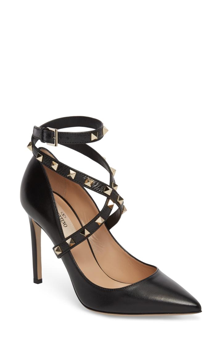 Women's Valentino Garavani Rockstud Wrap Pump .5us / 35.5eu - Black