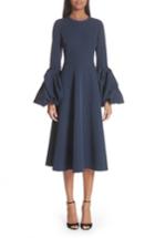 Women's Roksanda Aylin Bell Sleeve Dress Us / 8 Uk - Blue