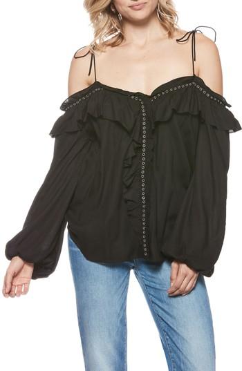 Women's Paige Journee Tie Shoulder Blouse - Black