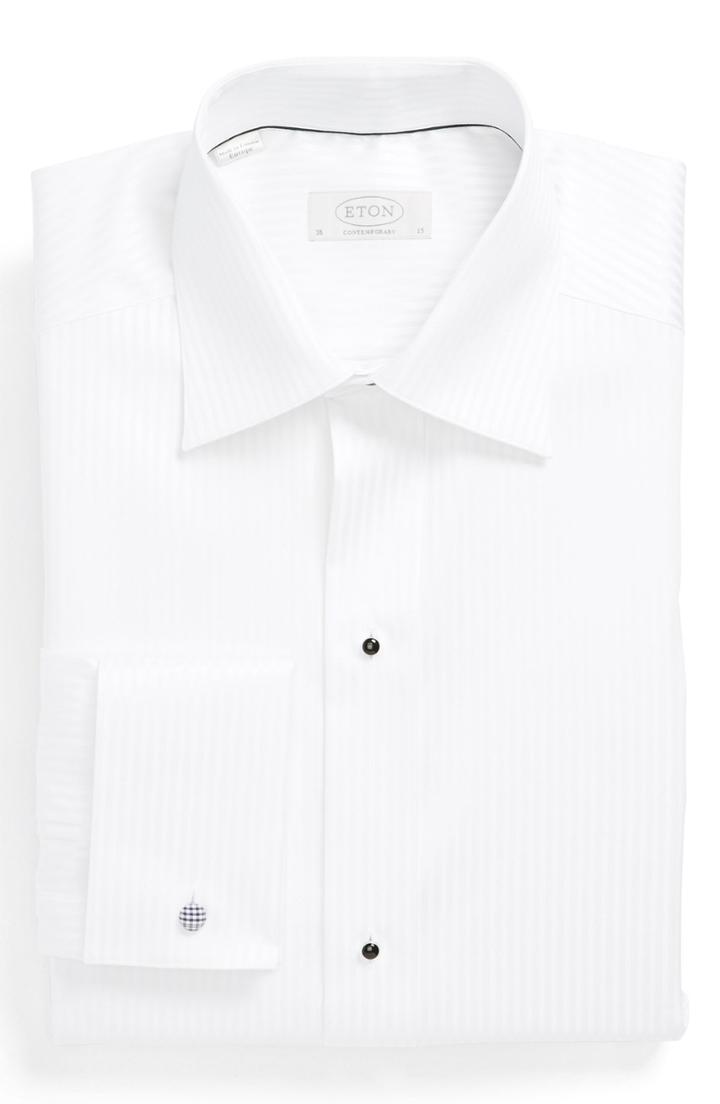 Men's Eton Contemporary Fit Tuxedo Shirt - White