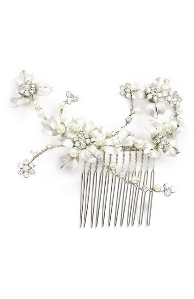 Wedding Belles New York 'brittany' Hair Comb, Size - Metallic