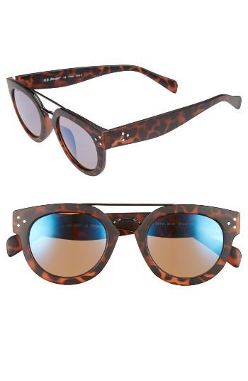 Women's A.j. Morgan Get It 48mm Sunglasses - Matte Tortoise/ Mirror