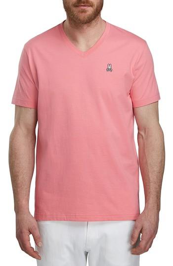 Men's Psycho Bunny V-neck T-shirt (xxl) - Coral