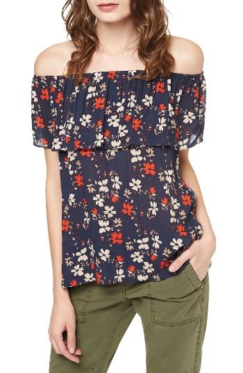 Women's Sanctuary Misha Print Off The Shoulder Top - Blue