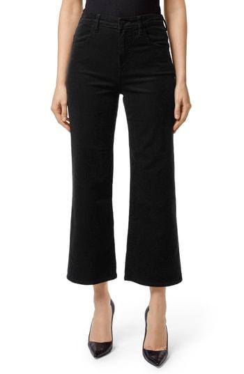 Women's J Brand Joan High Waist Corduroy Crop Flare Jeans - Black