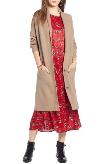 Women's Treasure & Bond Belted Long Cardigan, Size - Grey